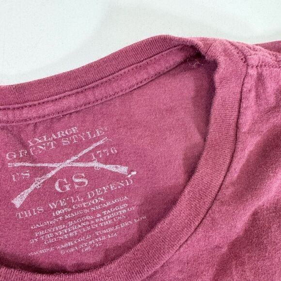 Grunt Style Tee Shirt Womens XXL Wine Listens Burgundy Crewneck Pullover - Picture 2 of 6